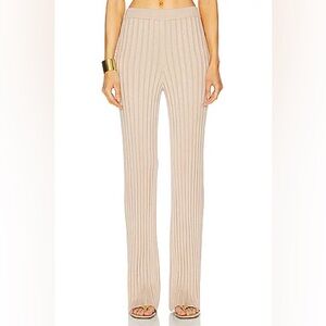 L’Academie Marianna Sereph Ribbed Pants in Champagne Size XS